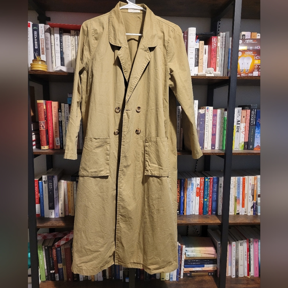 hey jude Vintage, Cotton Double-Breasted Trench Coat